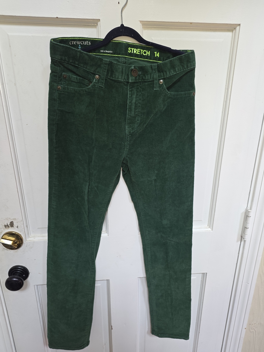 Crewcuts Dark Green Stretch Corduroy Boys Pants